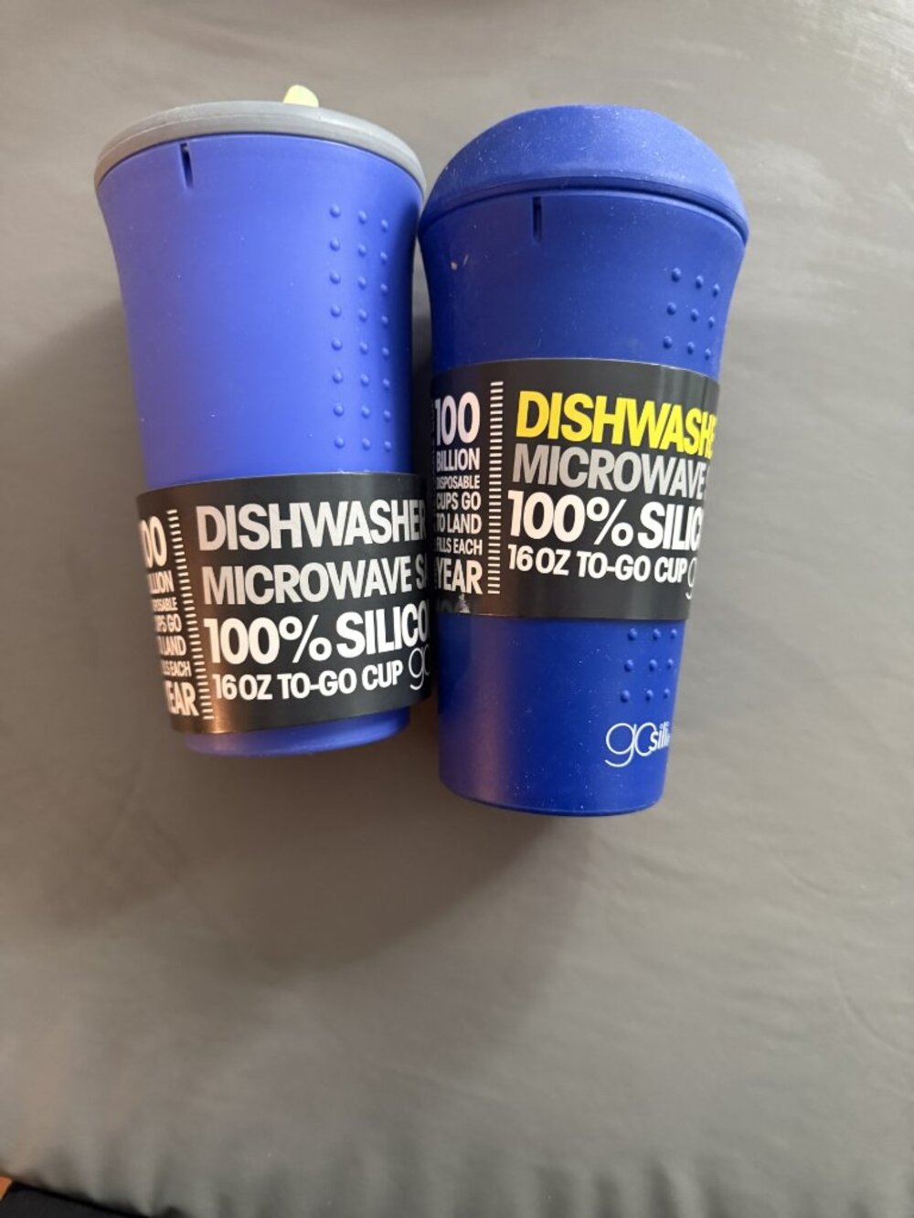 goSili reusable silicone travel mug and straw cup bundle